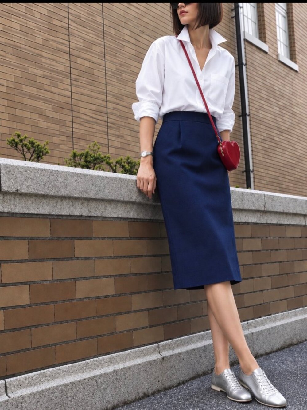 NWT VTG Buberrys of London wool midnight blue skirt Sz 42 or S Made in Italy